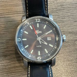 Men’s Lacoste Leather band watch